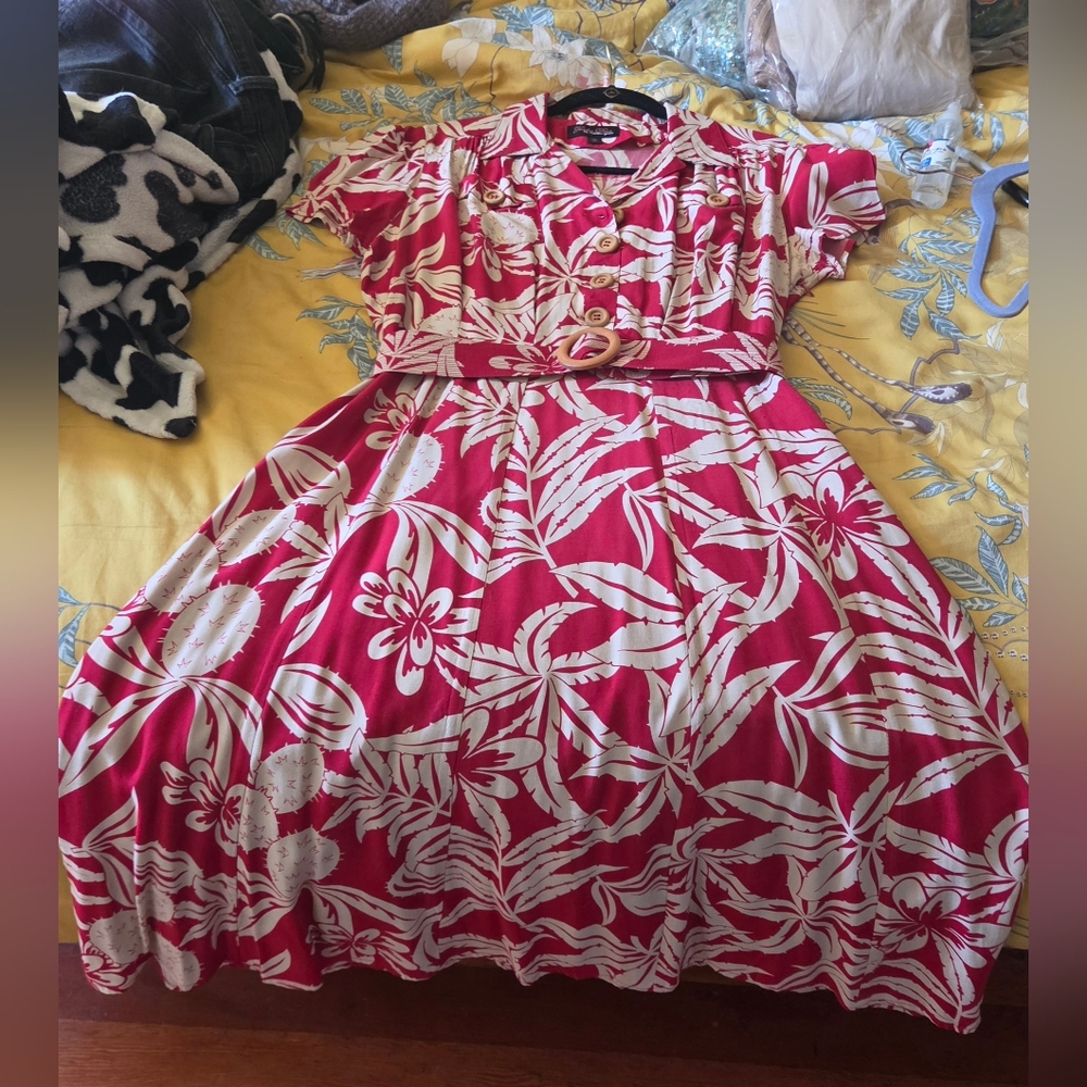 Trashy Diva Sweetie Cactus Rouge Dress Size 14 GUC - Picture 8 of 11